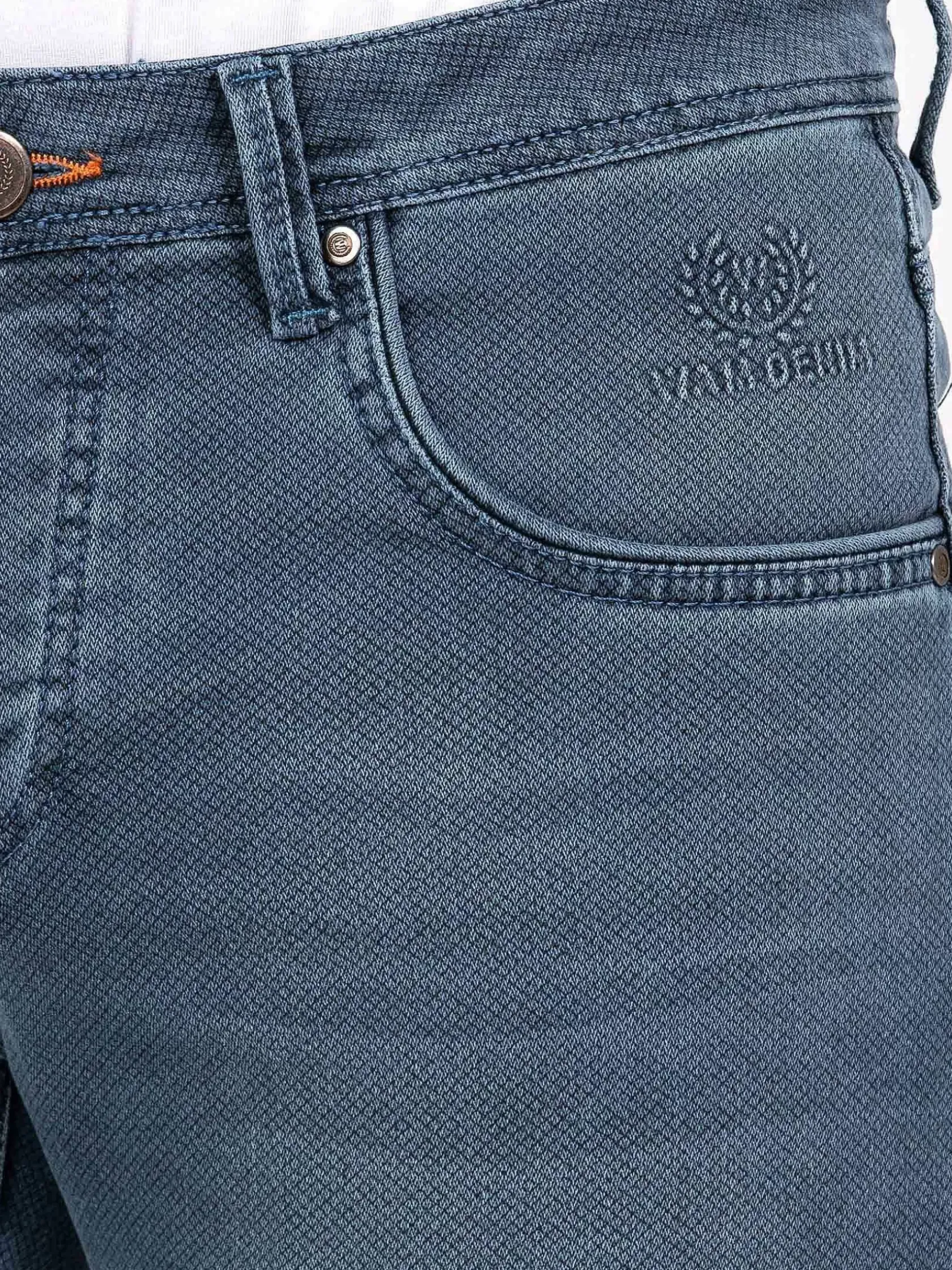Wam Denim Jeans|Mallem Slim Fit Light Wash Light Navy Jean