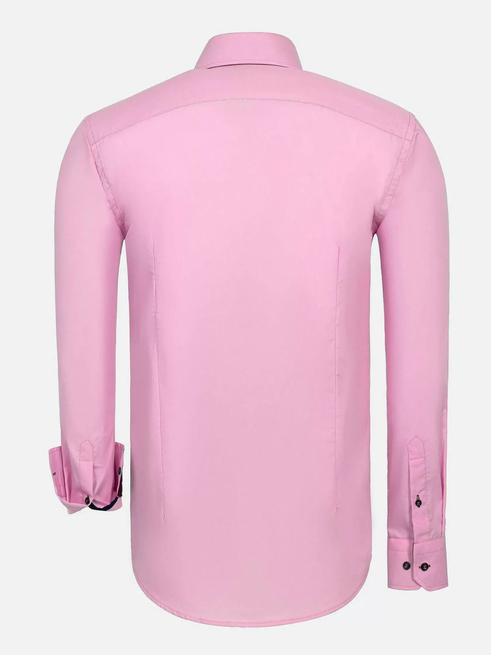 Wam Denim Overhemd Lange Mouwen|Metz Solid Pink Overhemd Lange Mouw