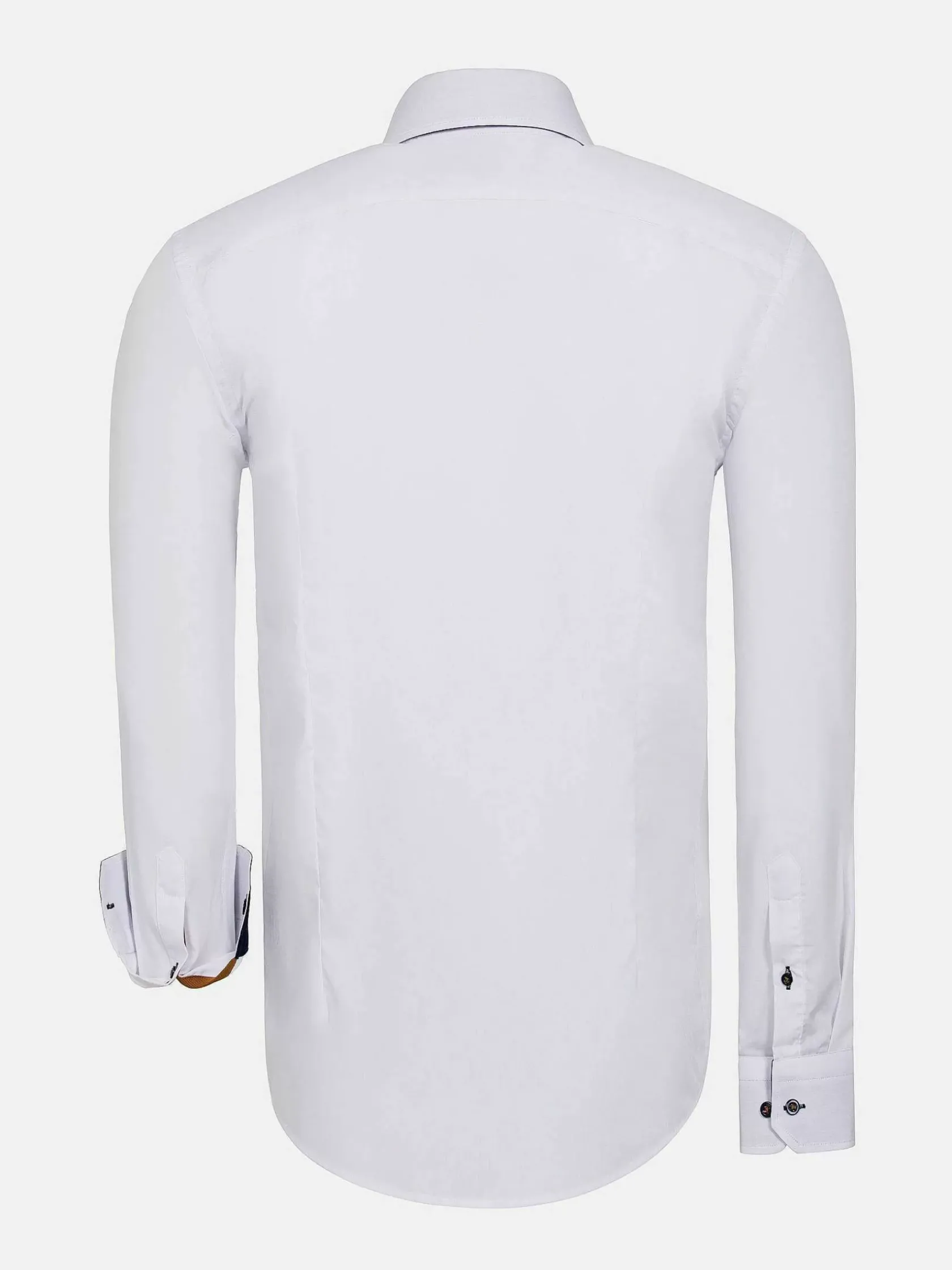 Wam Denim Overhemd Lange Mouwen|Metz Solid White Overhemd Lange Mouw