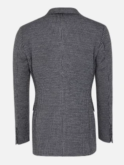 Wam Denim Colberts|Minevra Checked Slim Fit Black Grey Colbert