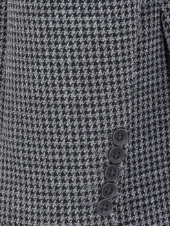 Wam Denim Colberts|Minevra Checked Slim Fit Black Grey Colbert