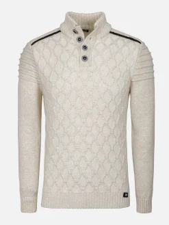 Wam Denim Truien|Minevre Pattern Beige Truien