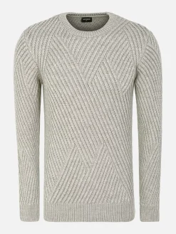 Wam Denim Truien|Minnesota Pattern Crew Neck Beige Truien