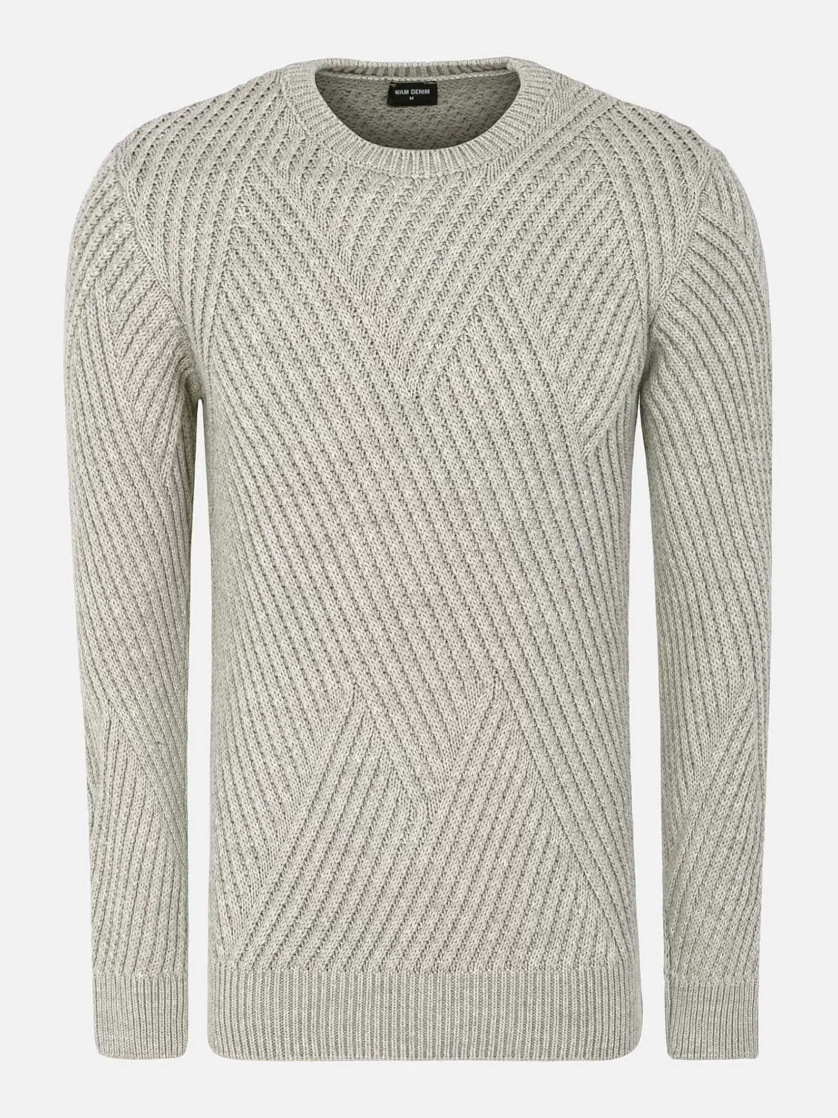 Wam Denim Truien|Minnesota Pattern Crew Neck Beige Truien