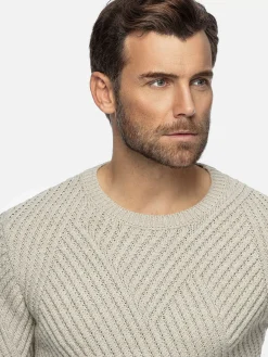 Wam Denim Truien|Minnesota Pattern Crew Neck Beige Truien