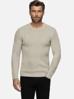 Wam Denim Truien|Minnesota Pattern Crew Neck Beige Truien