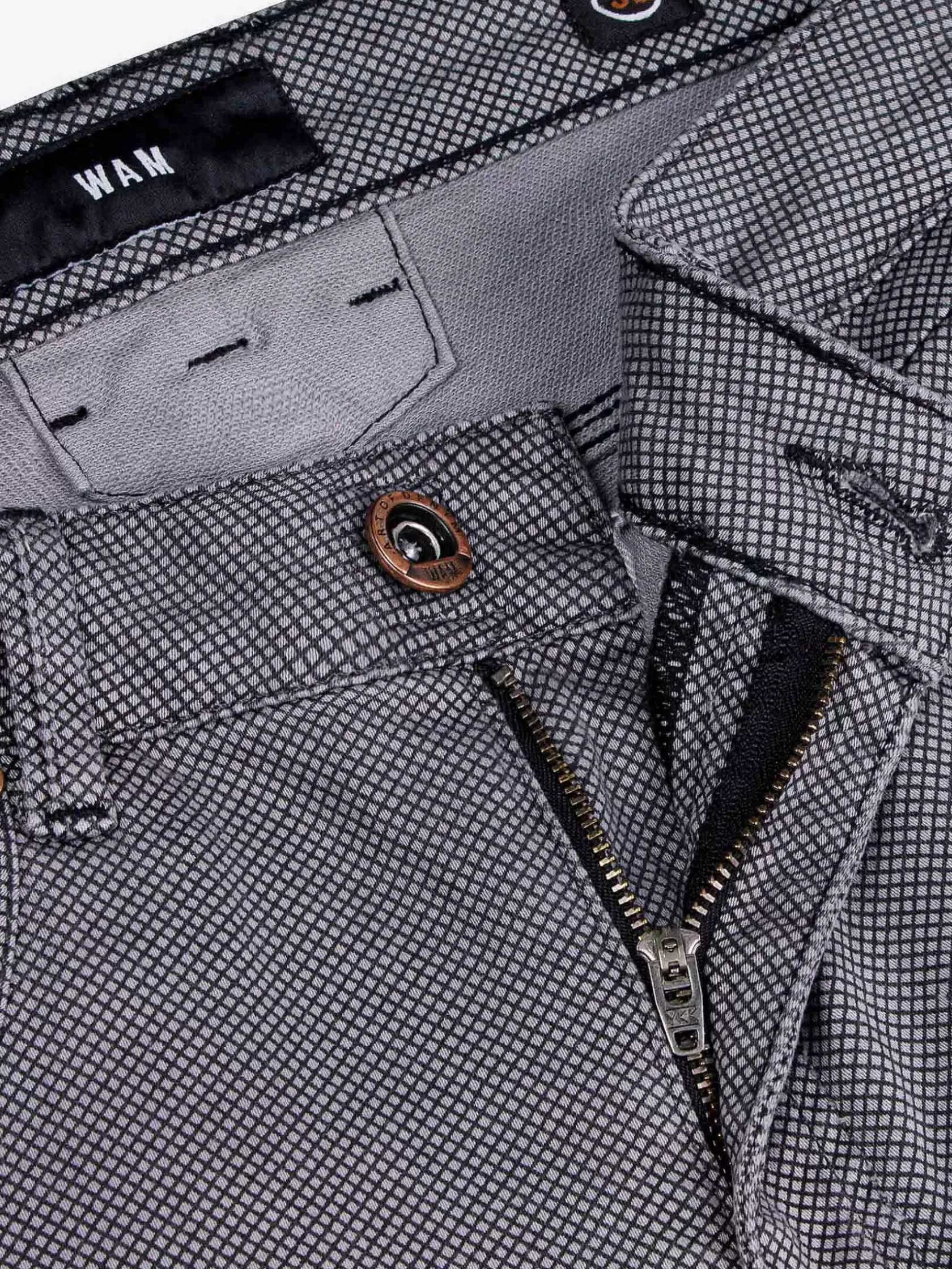 Wam Denim Jeans|Moraine Mini Check Anthracite Jeans