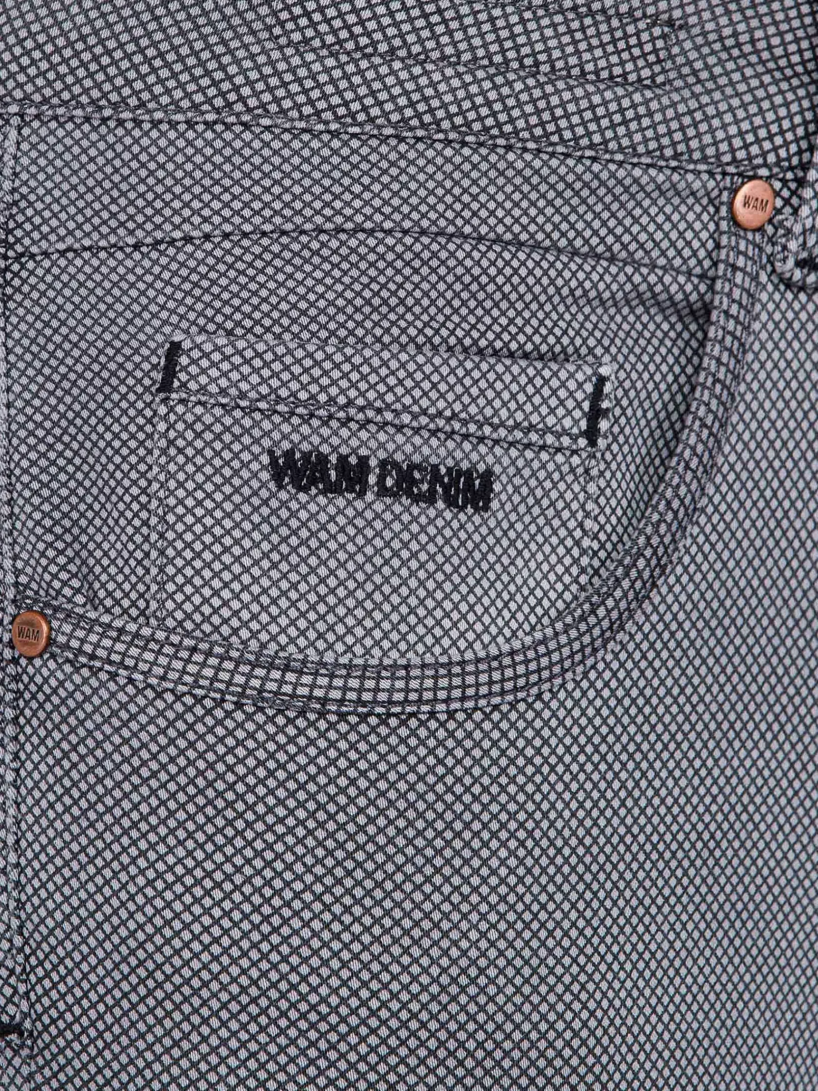 Wam Denim Jeans|Moraine Mini Check Anthracite Jeans