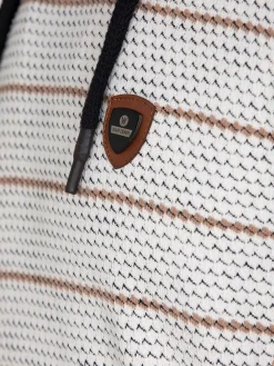 Wam Denim Sweaters|Muro Striped Off-White Sweater