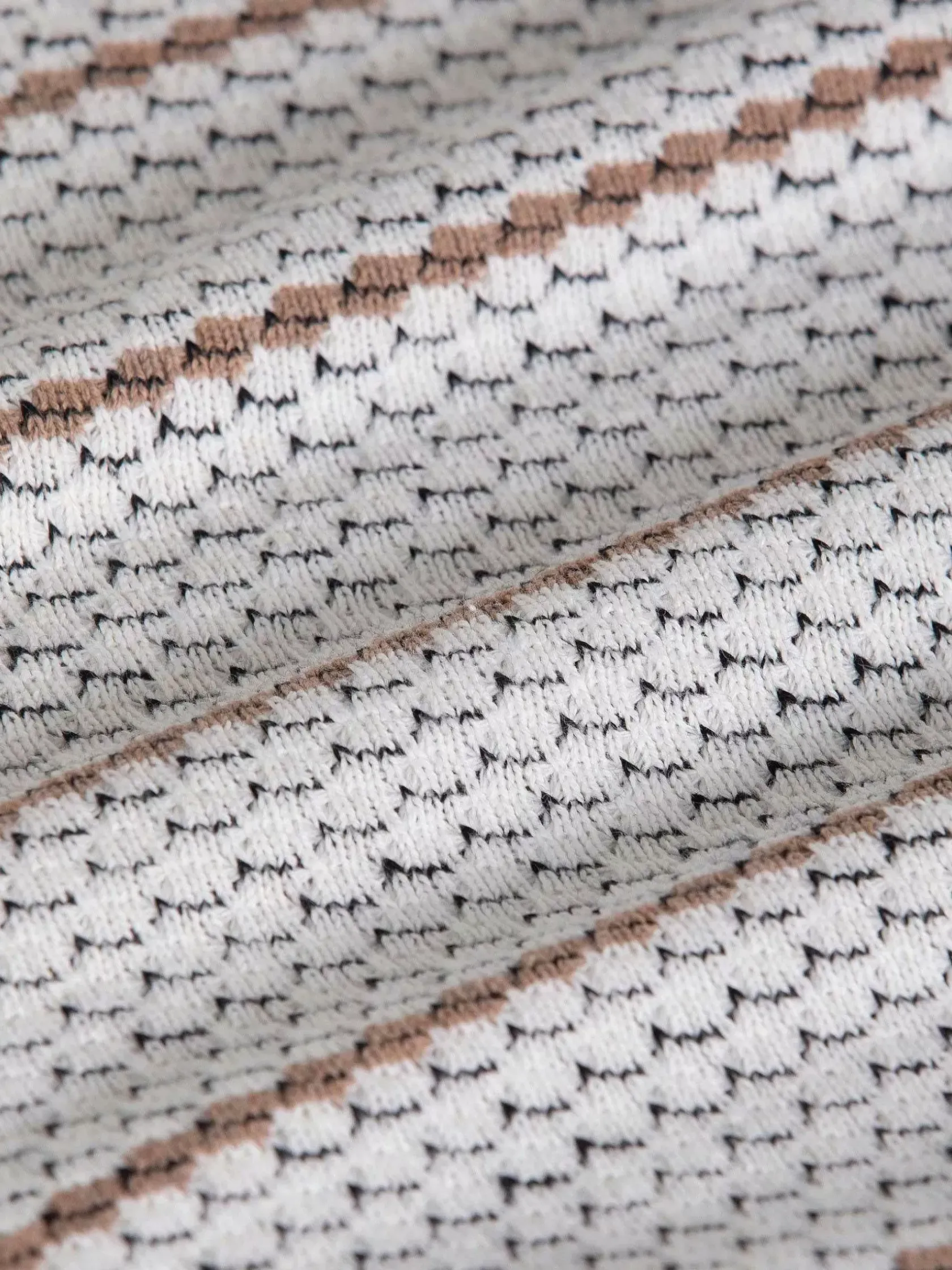 Wam Denim Sweaters|Muro Striped Off-White Sweater