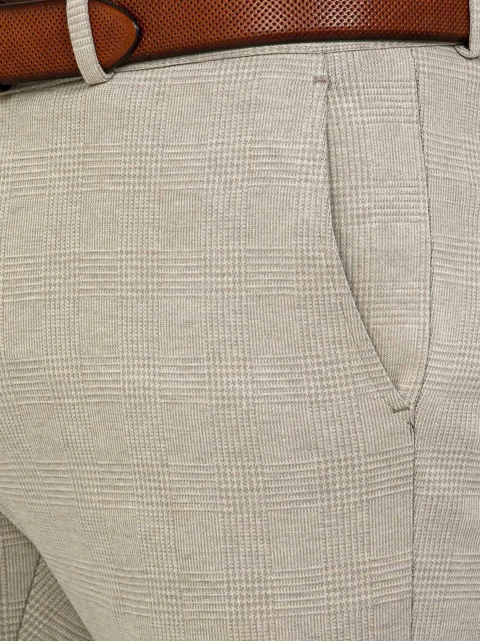 Wam Denim Pantalons|Mustaine Micro Patterned Beige Pants