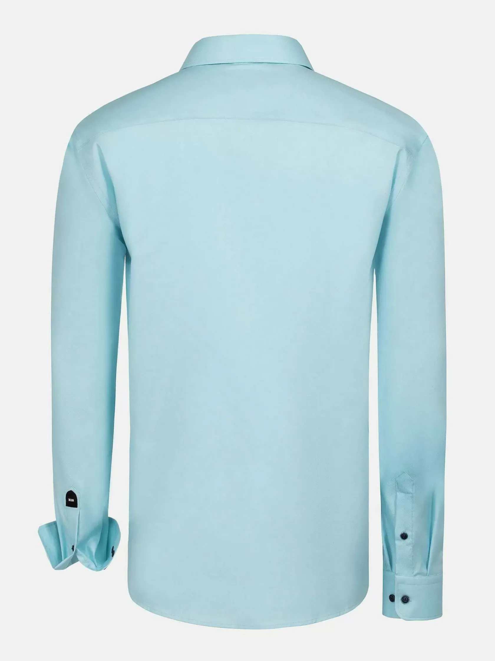Wam Denim Overhemd Lange Mouwen|Mykonos Solid Light Turquoise Overhemd Longe Mouw