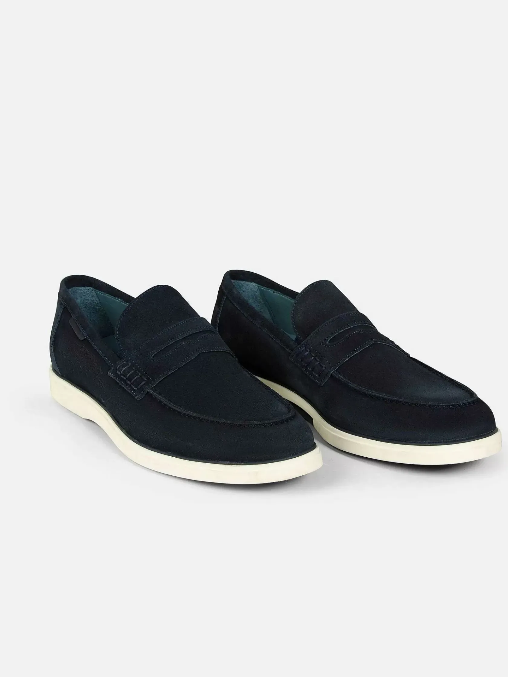 Wam Denim Schoenen|Navy Suede Loafer Schoenen Navy