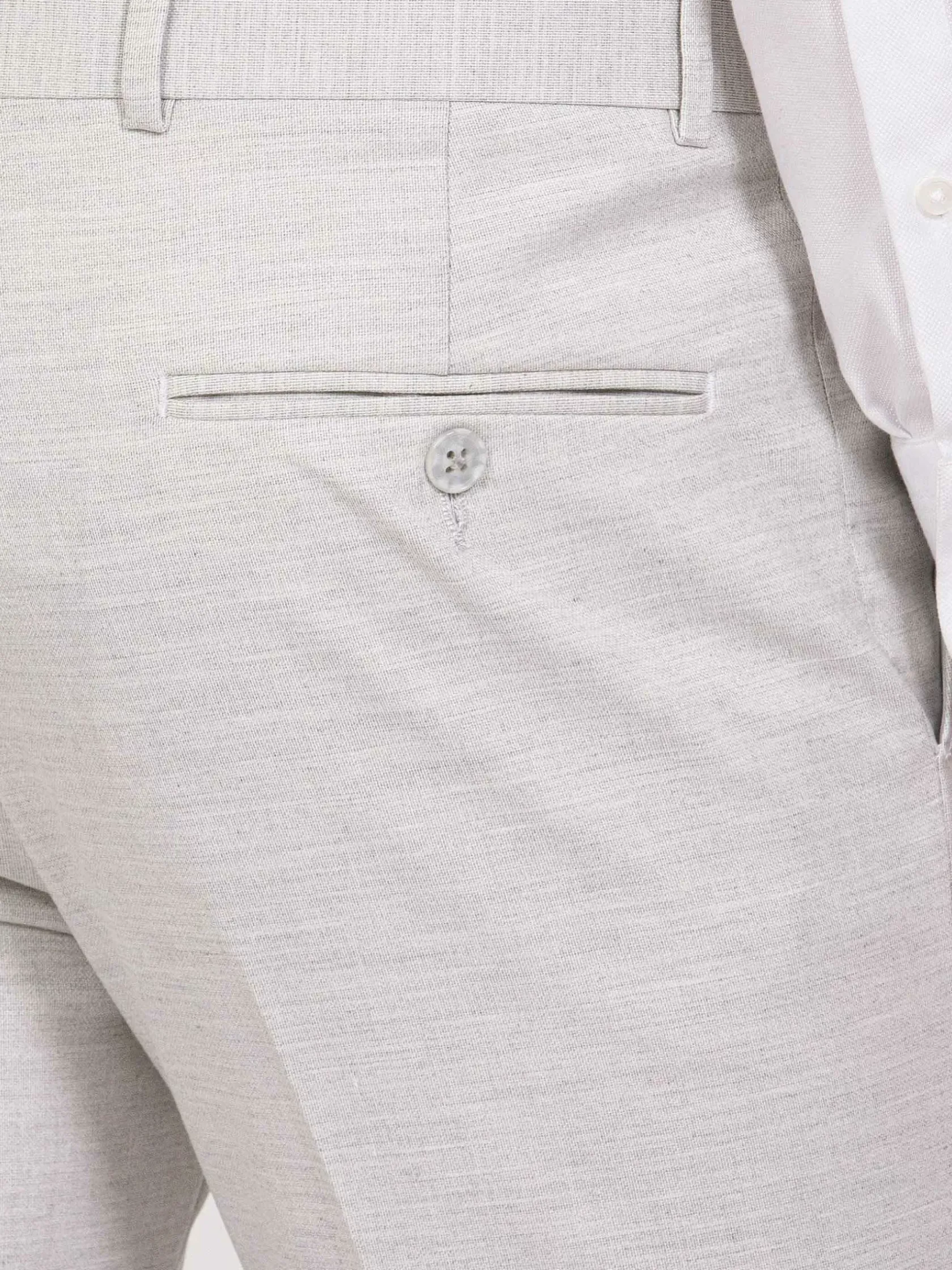 Wam Denim Pantalons|Newsted Comfort Slim Fit Light Grey Pantalon
