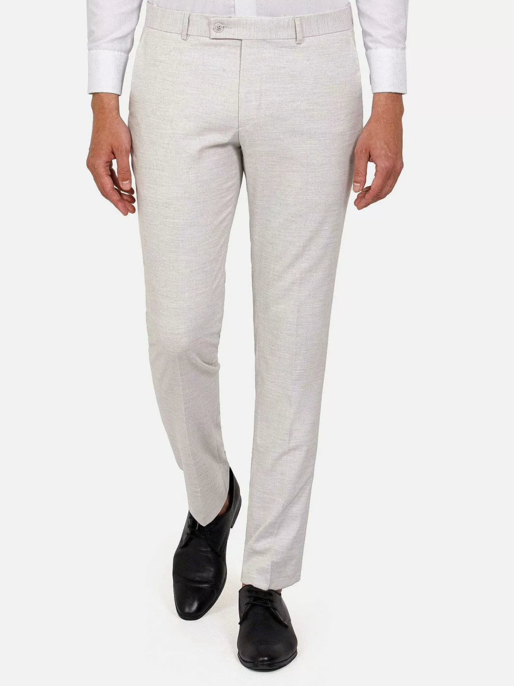 Wam Denim Pantalons|Newsted Comfort Slim Fit Light Grey Pantalon