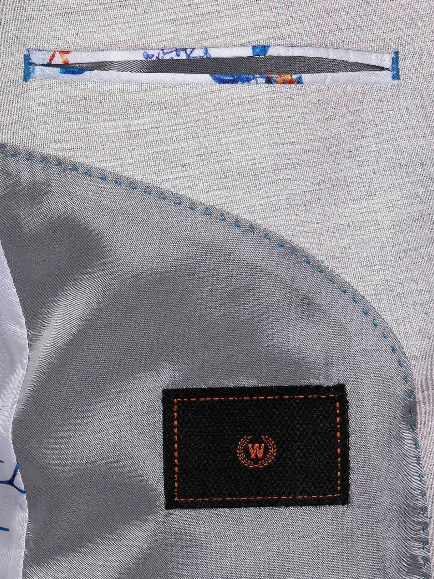 Wam Denim Colberts|Newsted Comfort Wide Lapel Light Grey Colbert