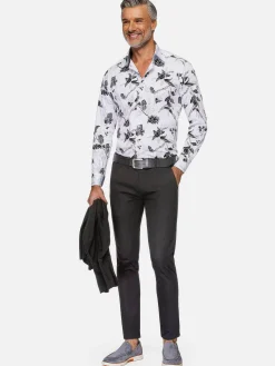 Wam Denim Overhemd Lange Mouwen|Oasis White Floral Print Overhemd Lange Mouw
