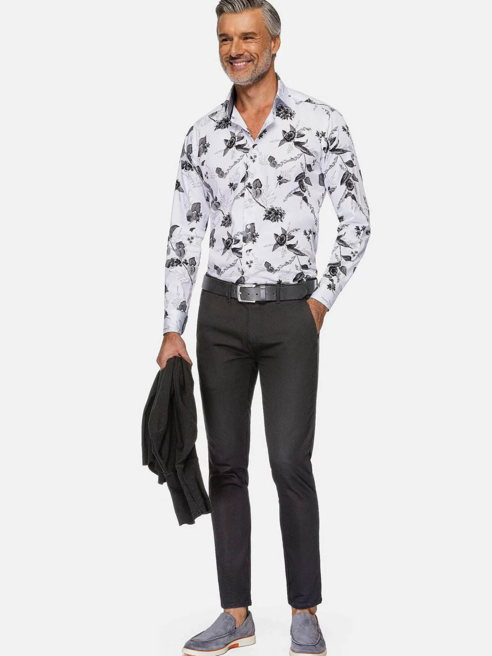 Wam Denim Overhemd Lange Mouwen|Oasis White Floral Print Overhemd Lange Mouw