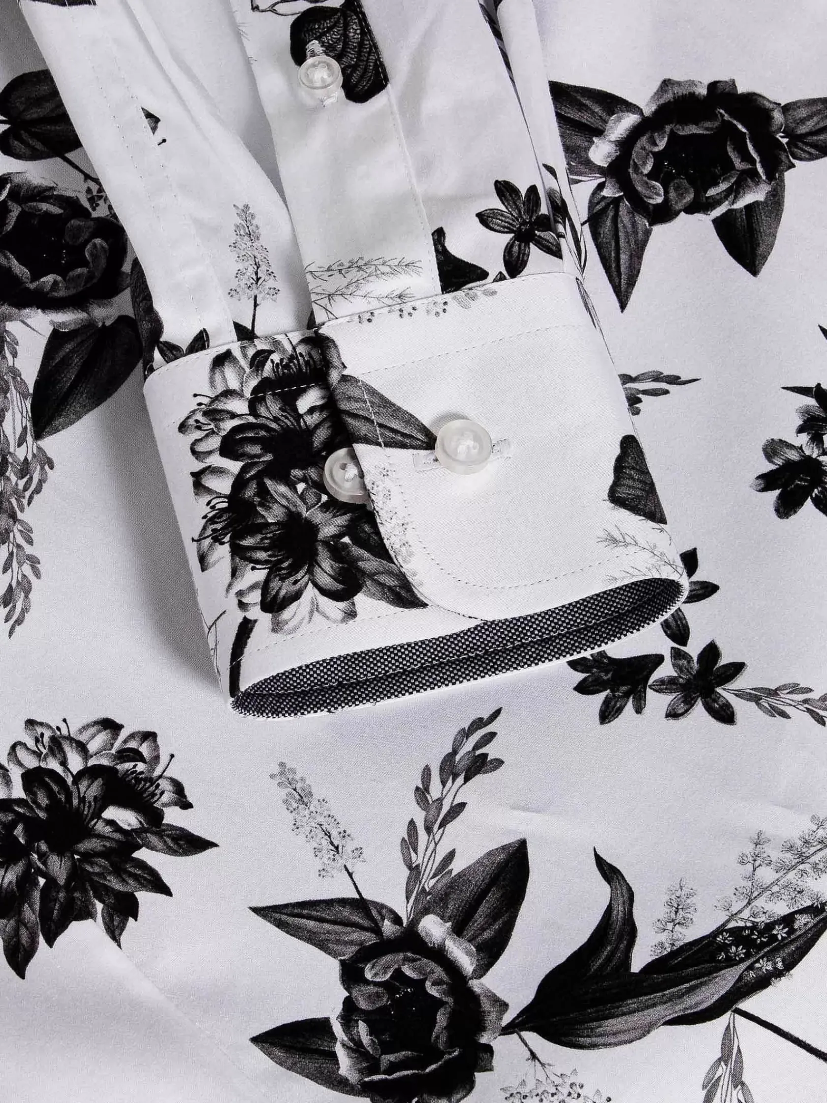 Wam Denim Overhemd Lange Mouwen|Oasis White Floral Print Overhemd Lange Mouw