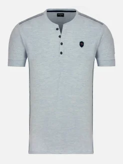 Wam Denim T-Shirts|Oberursel Slim Fit Blue T-Shirt