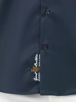 Wam Denim Overhemd Korte Mouwen|Overhemd Korte Mouw Emble Navy