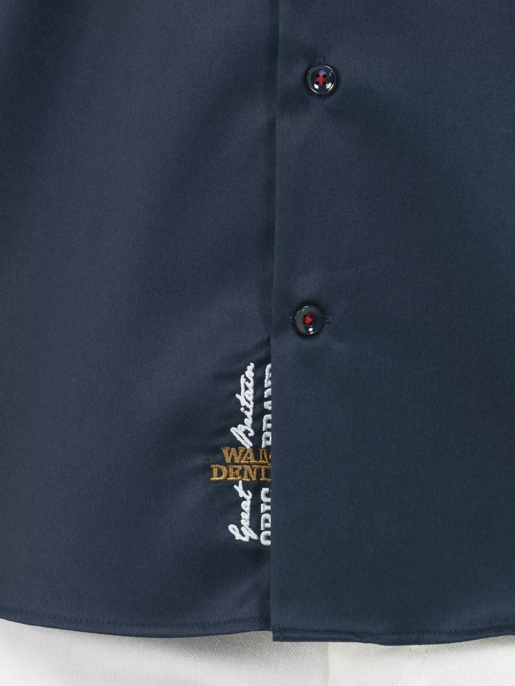 Wam Denim Overhemd Korte Mouwen|Overhemd Korte Mouw Emble Navy