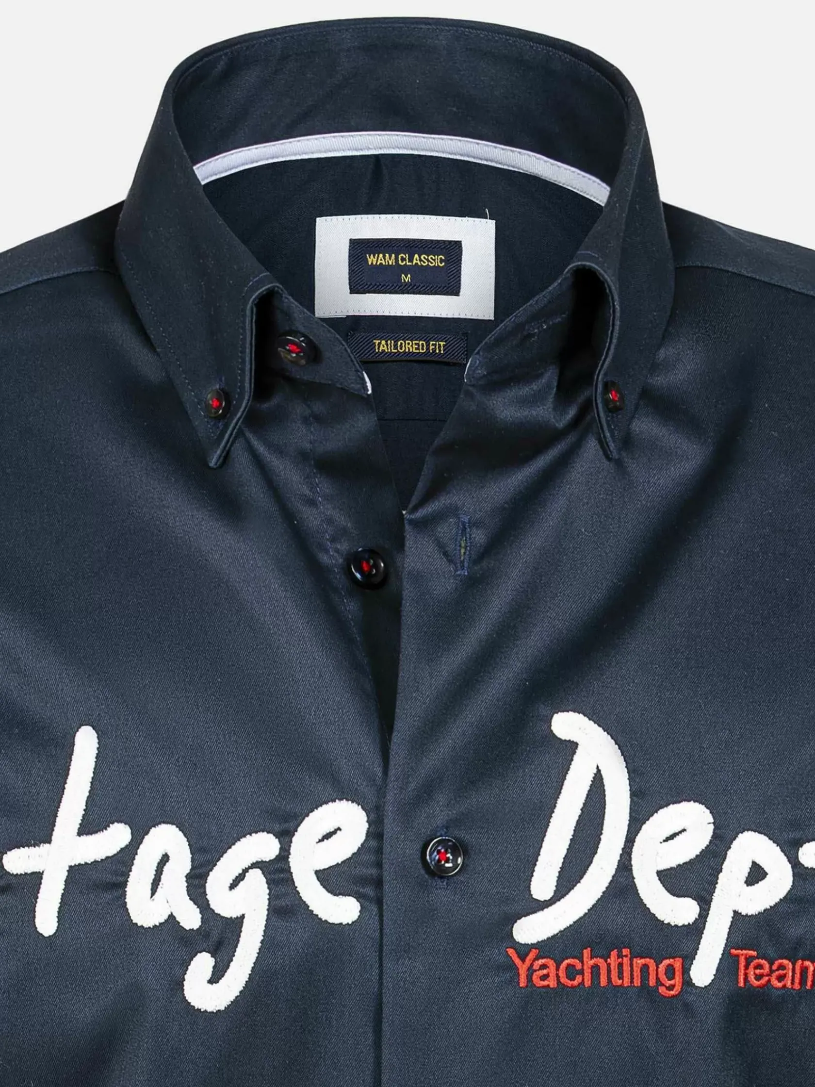 Wam Denim Overhemd Korte Mouwen|Overhemd Korte Mouw Emble Navy