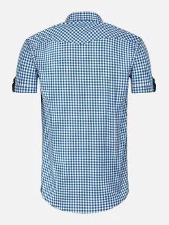 Wam Denim Overhemd Korte Mouwen|Overhemd Korte Mouw 75783 Hugo R.Blue