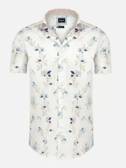 Wam Denim Overhemd Korte Mouwen|Overhemd Korte Mouw 75745 Primrose White