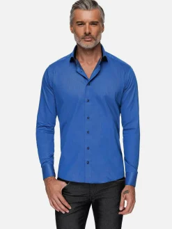 Wam Denim Overhemd Lange Mouwen|Overhemd Lange Mouw 75656 Beaufort Relly Blue