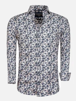 Wam Denim Overhemd Lange Mouwen|Overhemd Lange Mouw 57000 Blue Anthracite