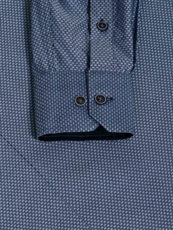 Wam Denim Overhemd Lange Mouwen|Overhemd Lange Mouw 59018 Braxton Navy