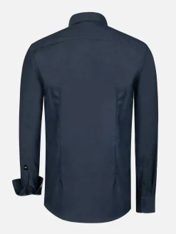 Wam Denim Overhemd Lange Mouwen|Overhemd Lange Mouw 75754 Caesar Dark Indigo