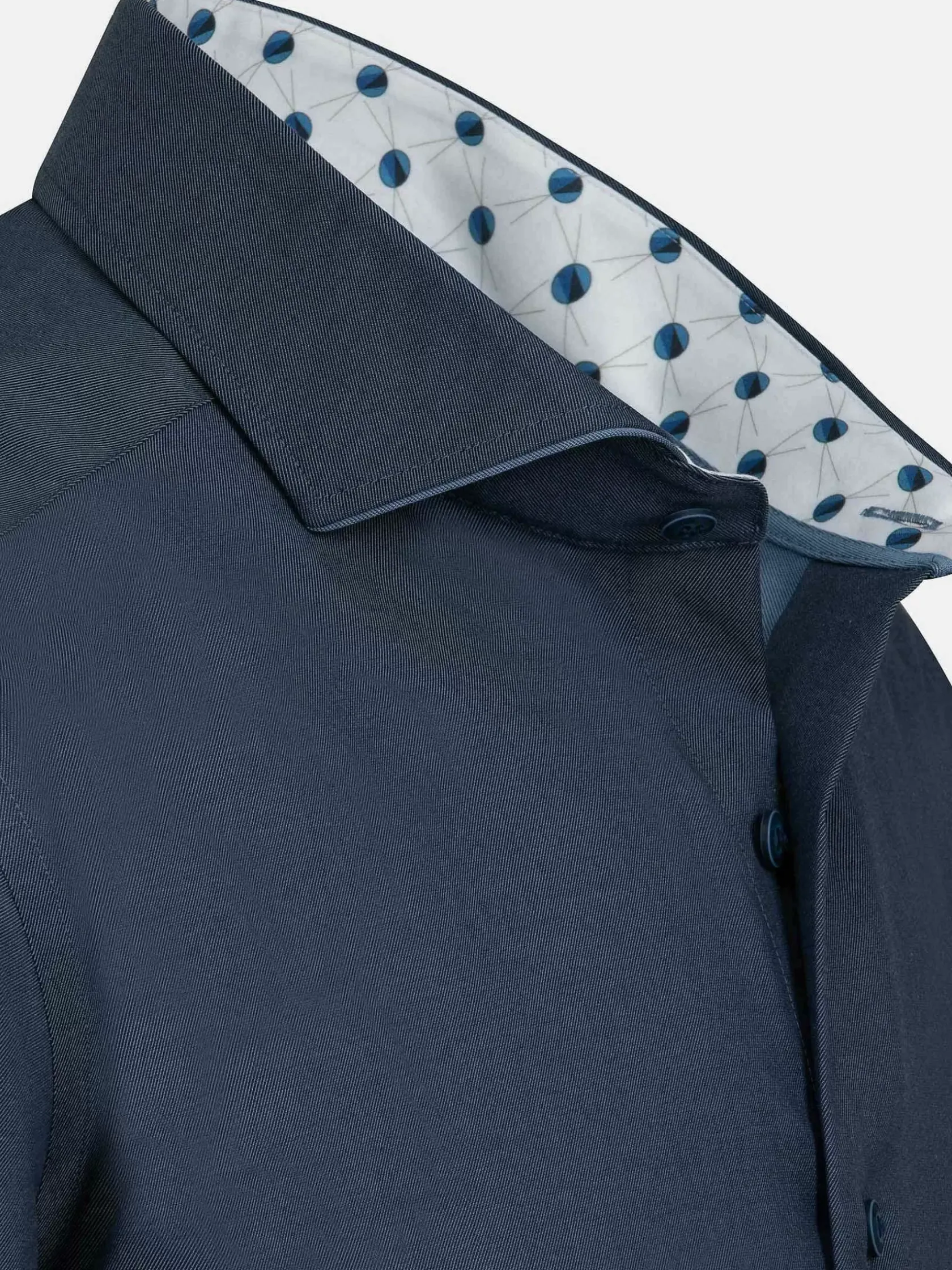 Wam Denim Overhemd Lange Mouwen|Overhemd Lange Mouw 75754 Caesar Dark Indigo