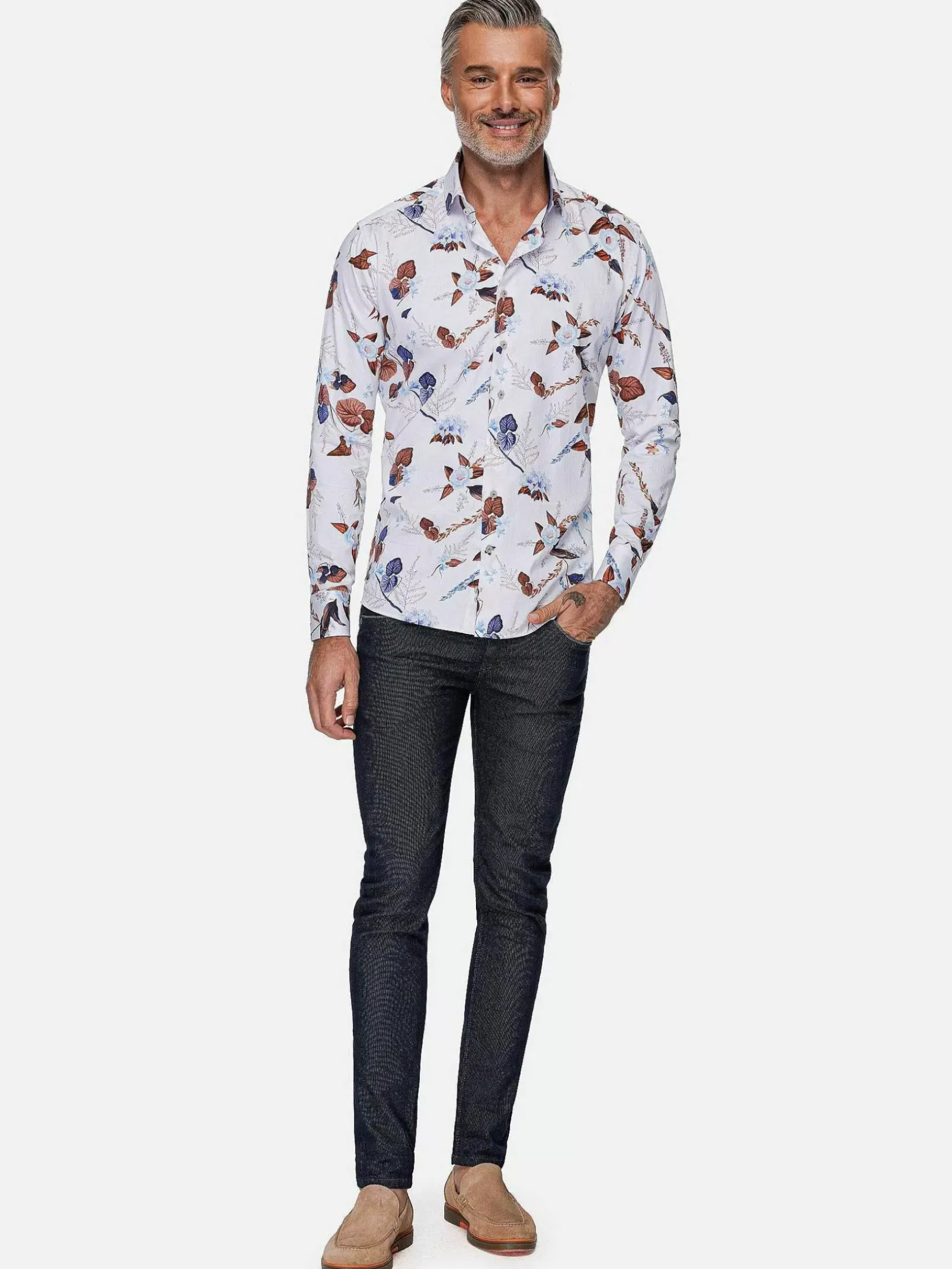 Wam Denim Overhemd Lange Mouwen|Overhemd Lange Mouw 75735 Camburn White