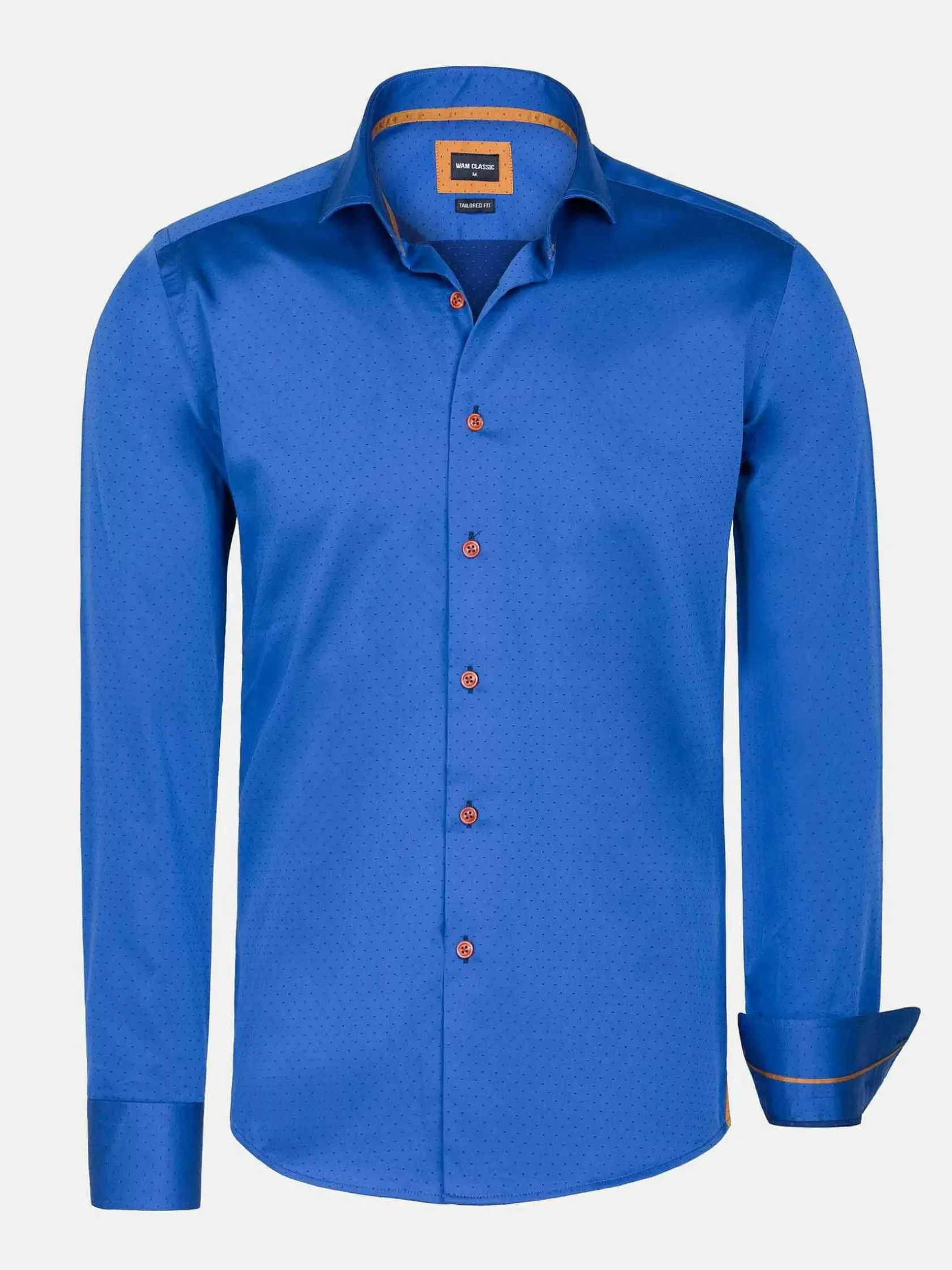 Wam Denim Overhemd Lange Mouwen|Overhemd Lange Mouw 75666 Clay Light Navy