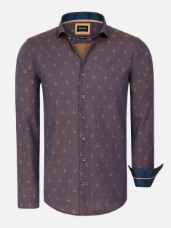 Wam Denim Overhemd Lange Mouwen|Overhemd Lange Mouw 75674 Cormes Navy