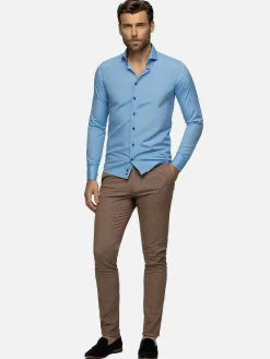 Wam Denim Overhemd Lange Mouwen|Overhemd Lange Mouw 75698 Cruise Light Blue