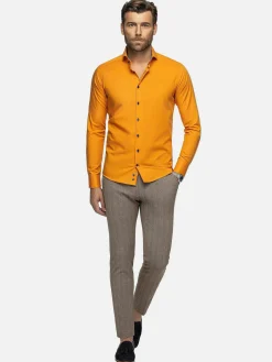 Wam Denim Overhemd Lange Mouwen|Overhemd Lange Mouw 75698 Cruise Orange