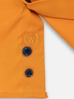 Wam Denim Overhemd Lange Mouwen|Overhemd Lange Mouw 75698 Cruise Orange