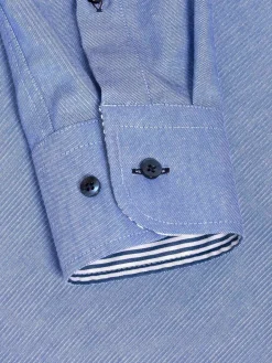 Wam Denim Overhemd Lange Mouwen|Overhemd Lange Mouw 75698 Cruise Royal Blue