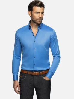 Wam Denim Overhemd Lange Mouwen|Overhemd Lange Mouw 75697 Grace Blue