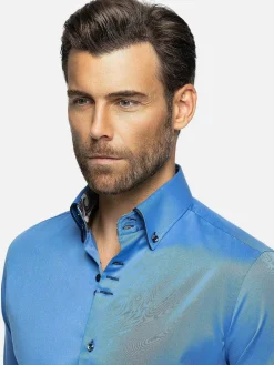 Wam Denim Overhemd Lange Mouwen|Overhemd Lange Mouw 75697 Grace Blue