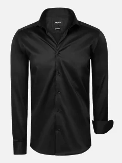 Wam Denim Overhemd Lange Mouwen|Overhemd Lange Mouw 75665 Harvery Specter Black