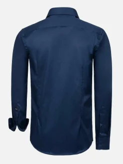 Wam Denim Overhemd Lange Mouwen|Overhemd Lange Mouw 75665 Harvery Specter Navy
