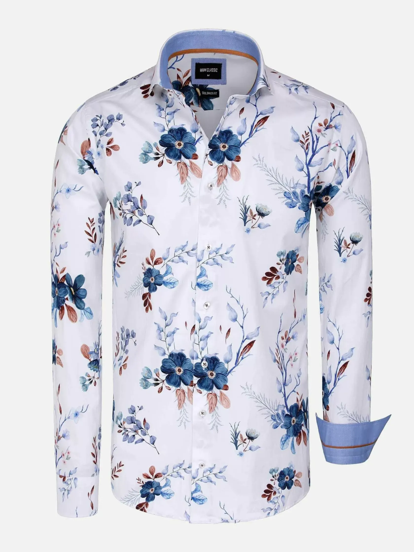 Wam Denim Overhemd Lange Mouwen|Overhemd Lange Mouw 75701 Herbeumont White