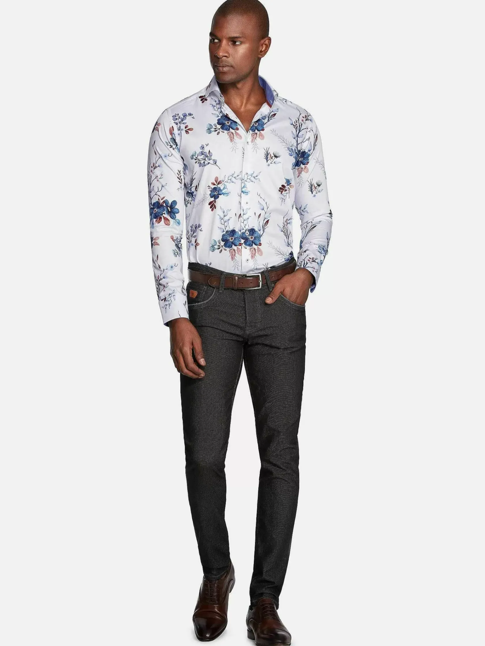 Wam Denim Overhemd Lange Mouwen|Overhemd Lange Mouw 75701 Herbeumont White