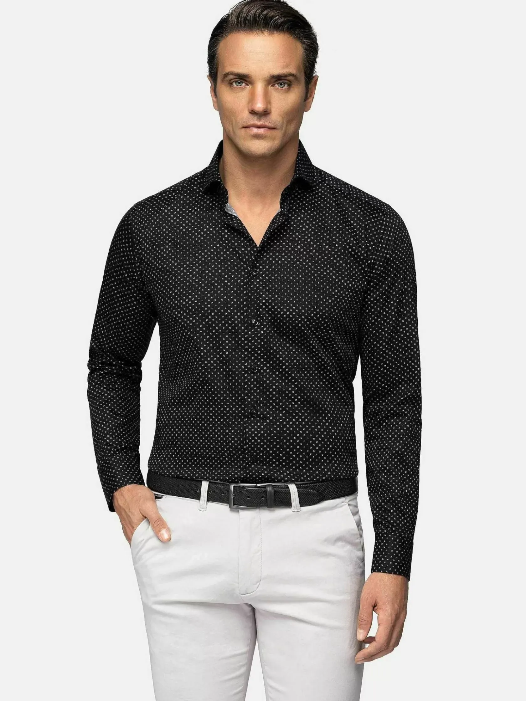 Wam Denim Overhemd Lange Mouwen|Overhemd Lange Mouw 75675 Lonval Black