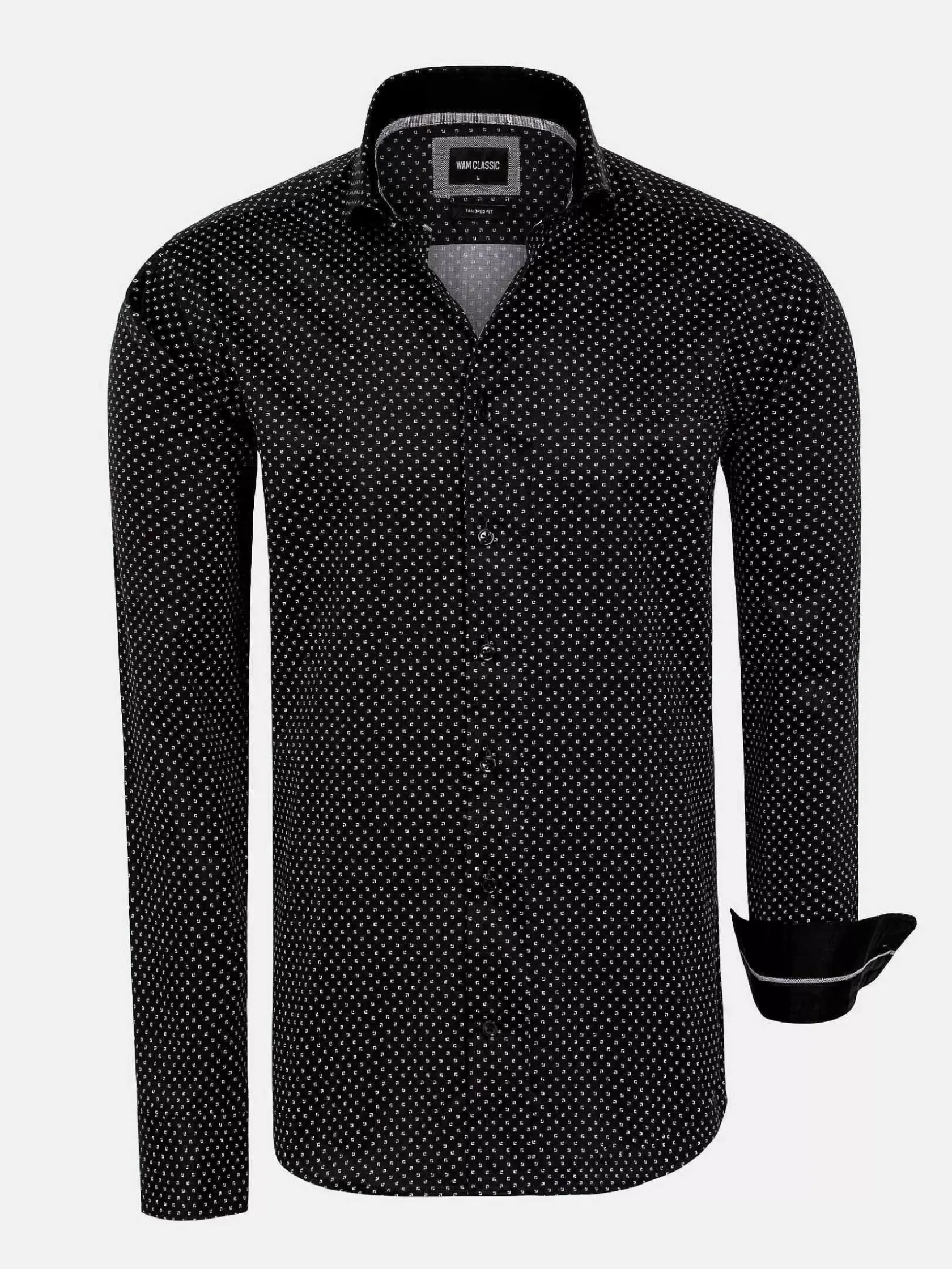 Wam Denim Overhemd Lange Mouwen|Overhemd Lange Mouw 75675 Lonval Black