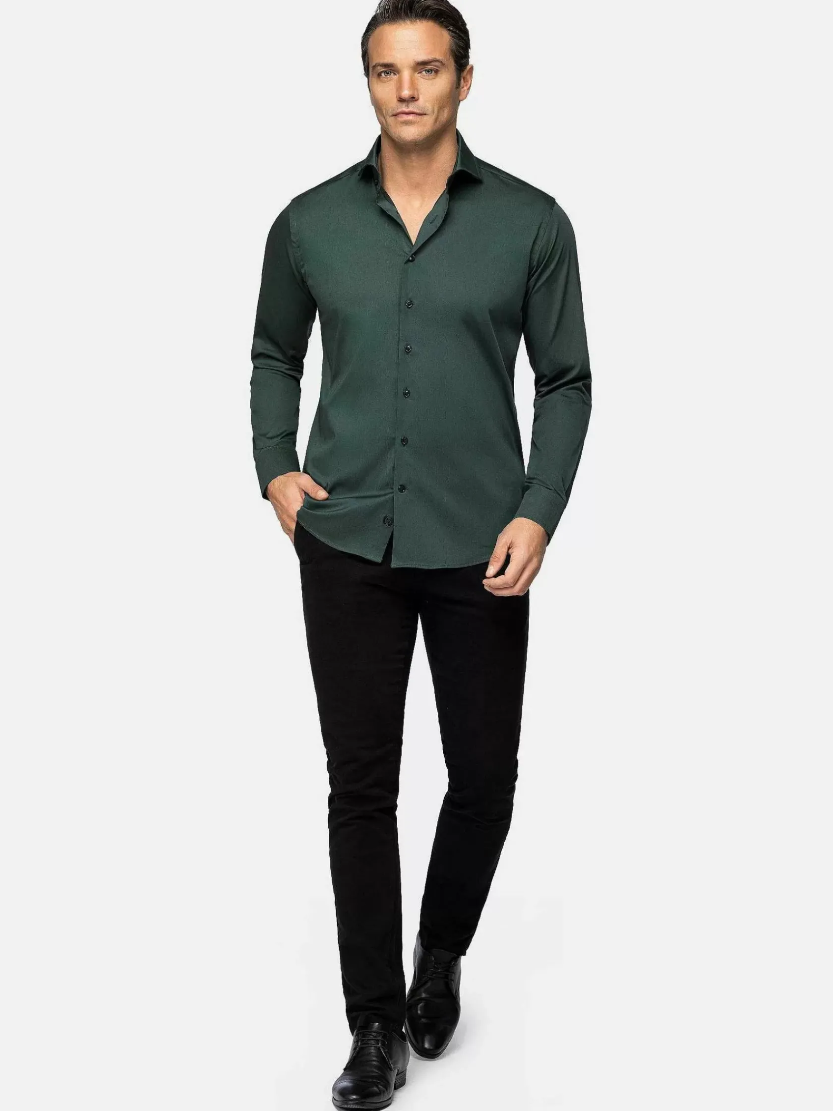 Wam Denim Overhemd Lange Mouwen|Overhemd Lange Mouw 75716 Morebo Green